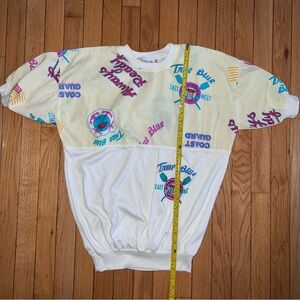 Vintage 80s women’s top shirt poly/cotton Stepping Up Made in USA GenX